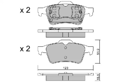 Комплект тормозных колодок AISIN BPRE-2003